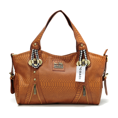 Coach In Embossed Medium Brown Totes DFZ | Coach Outlet Canada - Click Image to Close